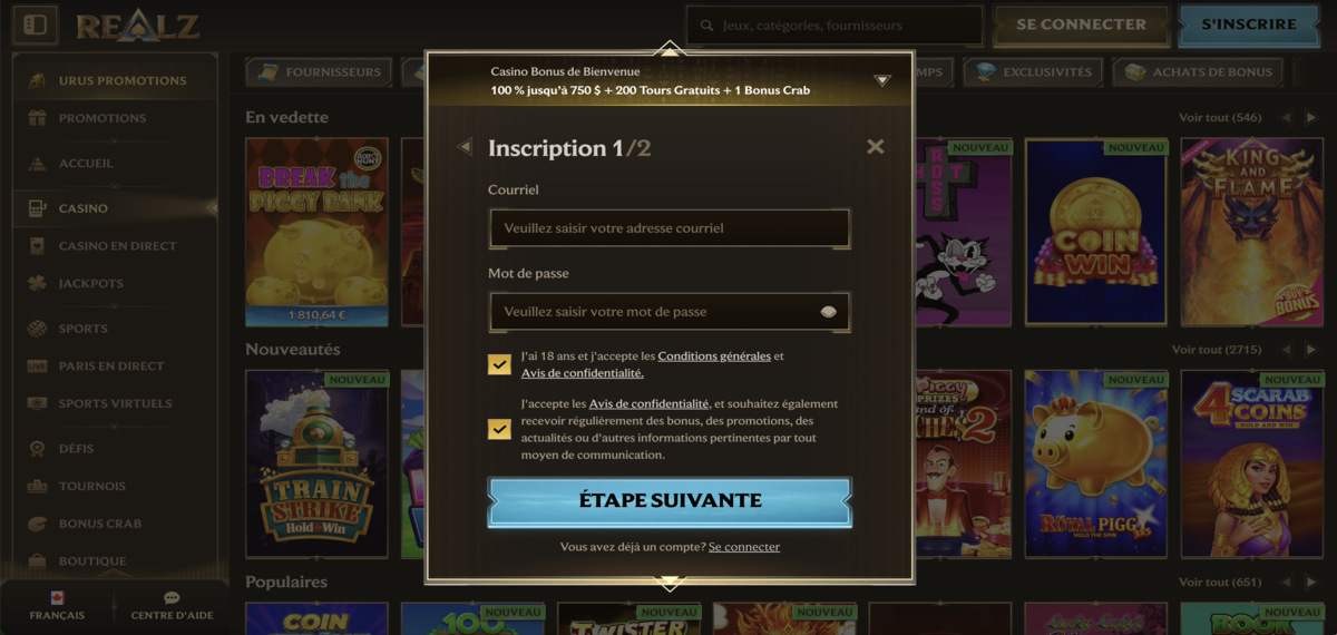 realz login