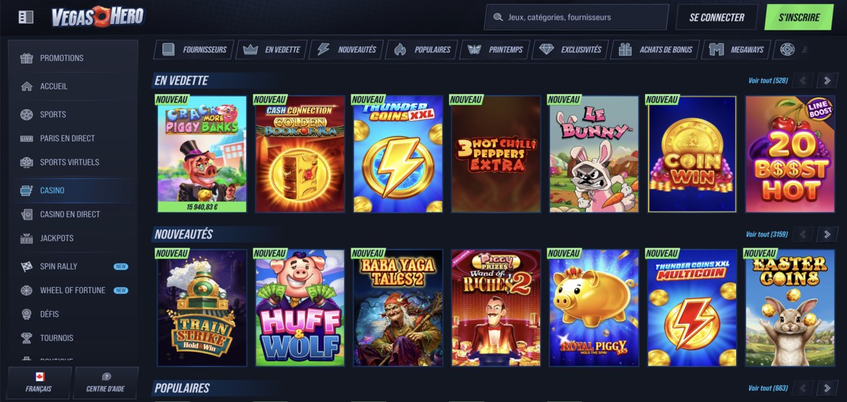 vegashero games