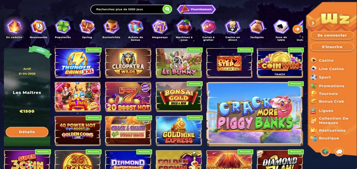 Wazamba lobby 