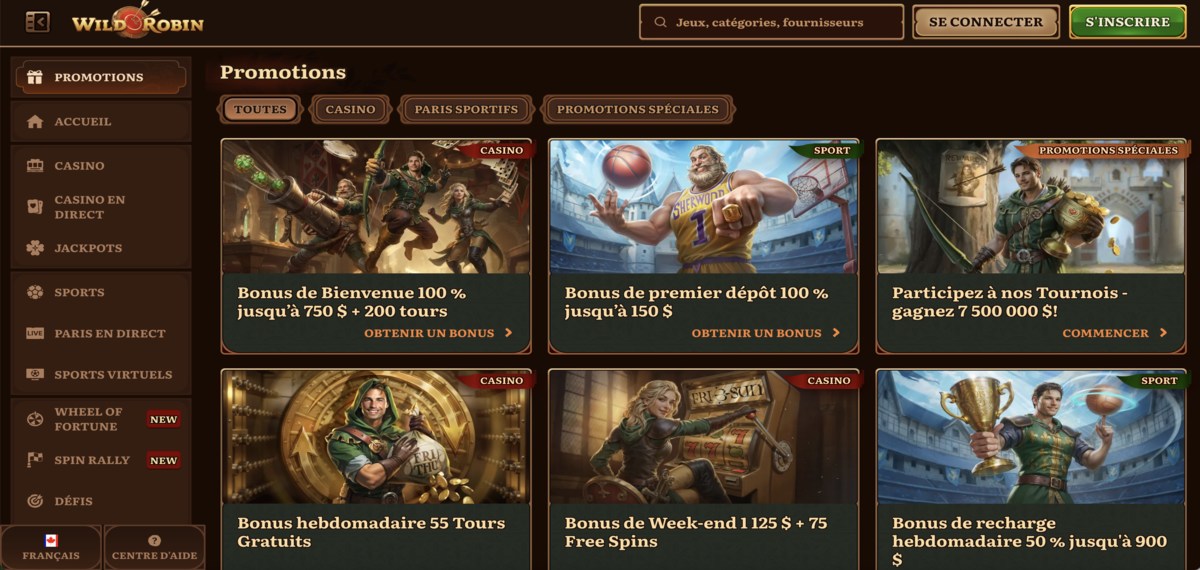 wildrobin bonuses