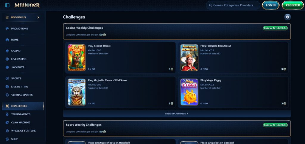 millioner-casino-challenges