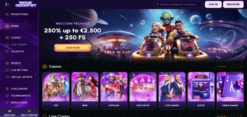 NovaJackpot home
