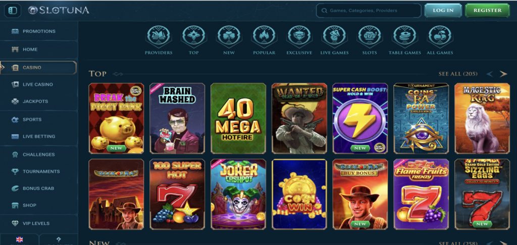 Slotuna games